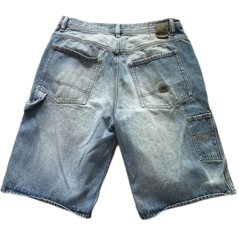 Vtg Ecko Unltd. Shorts Men 34 Blue Denim Hackensack Carpenter Cargo Relaxed Y2K